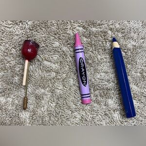 Bundle Vintage Lilac Crayon Pin Blue Pencil Pin Candle Apple Stick Pin